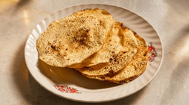 Papadums.