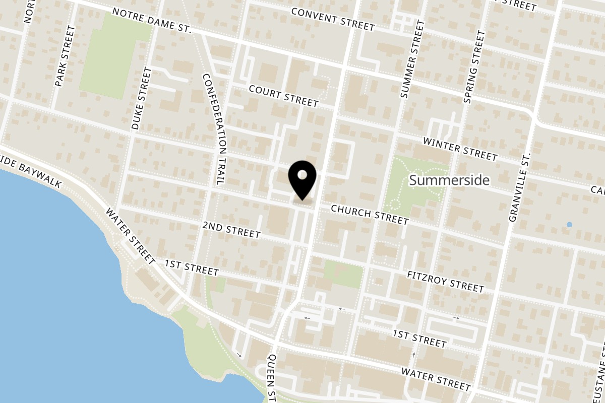 Map showing the location of House of Spice Restaurant on 311 Market St in Summerside